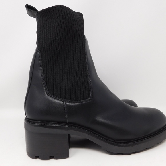 Steve Madden Women's Boots Kiley Bootie Black Platform Leather Lug Soles 10.5 - Picture 9 of 12